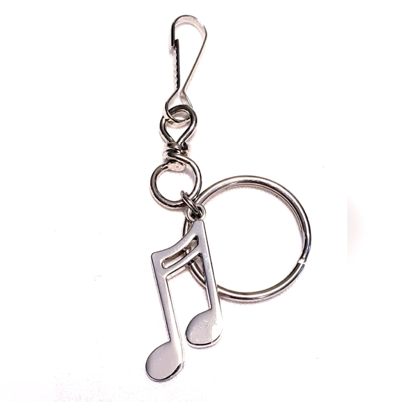 Music Note Keychain-Steel - Picture 1 of 1